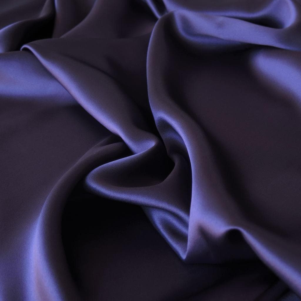 Purple Sandwash Satin — lightweight and soft with a smooth luster satin finish, 100% mulberry silk, 140cm wide
