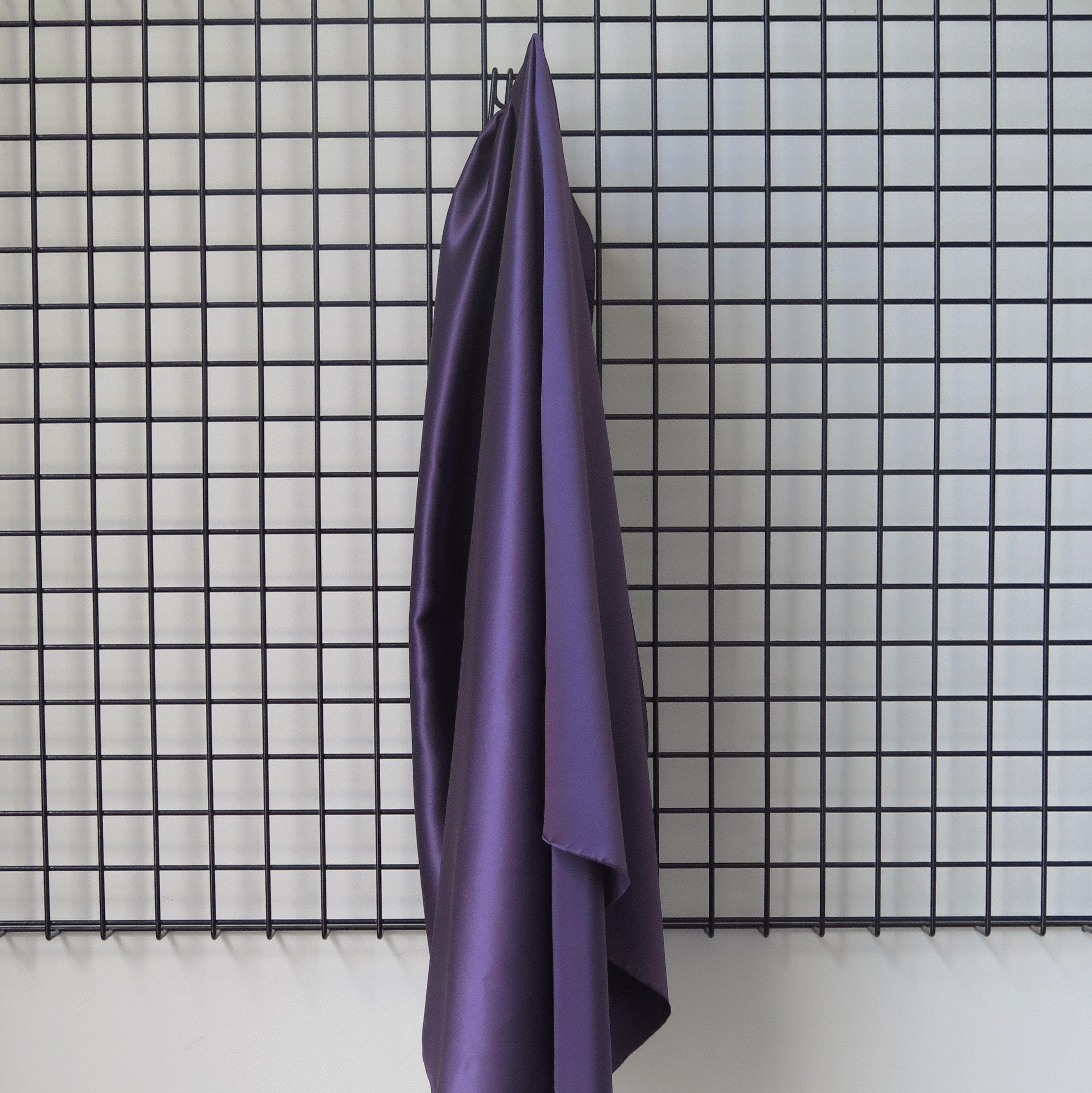 Purple Sandwash Satin — lightweight and soft with a smooth luster satin finish, 100% mulberry silk, 140cm wide