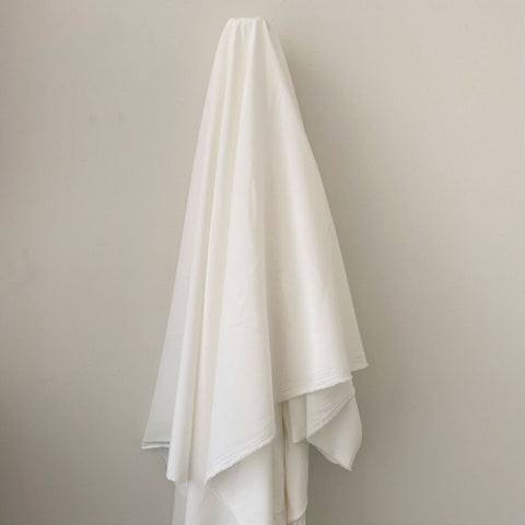 Recycled Stretch Polyester Crepe Ivory
