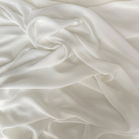 Recycled Polyester Double Georgette Ivory