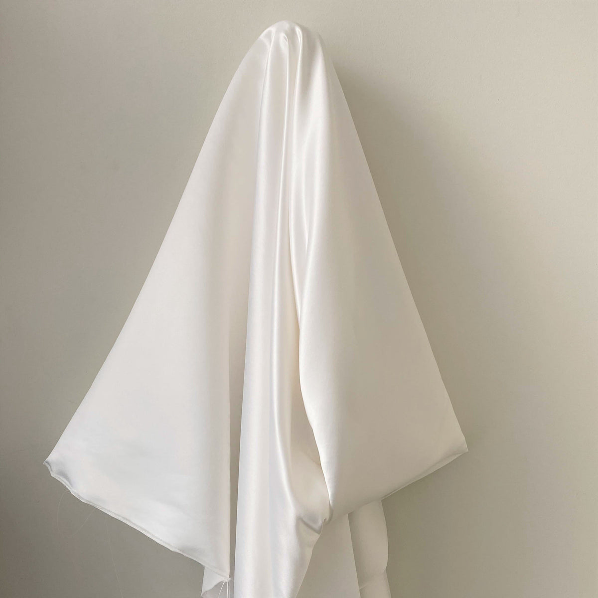 Recycled Heavy Polyester Satin - Ivory