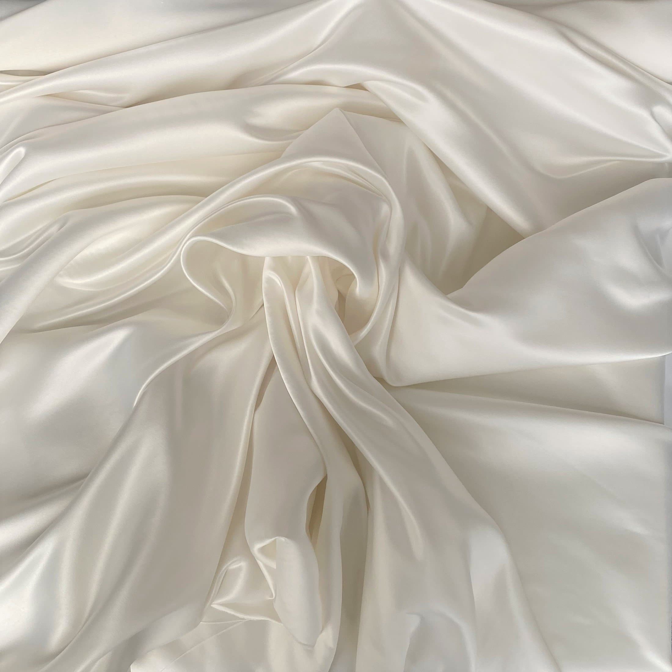Recycled Heavy Polyester Satin Ivory