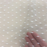 Ivory Recycled Woven Spot Tulle — mid-weight, 100% polyester, 150cm wide