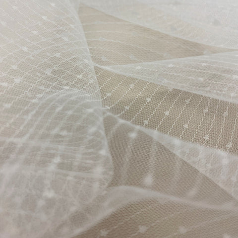 Remnant Recycled Stripe Tulle Ivory
