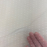 Ivory Recycled Stripe Tulle — mid-weight, 100% polyester, 150cm wide