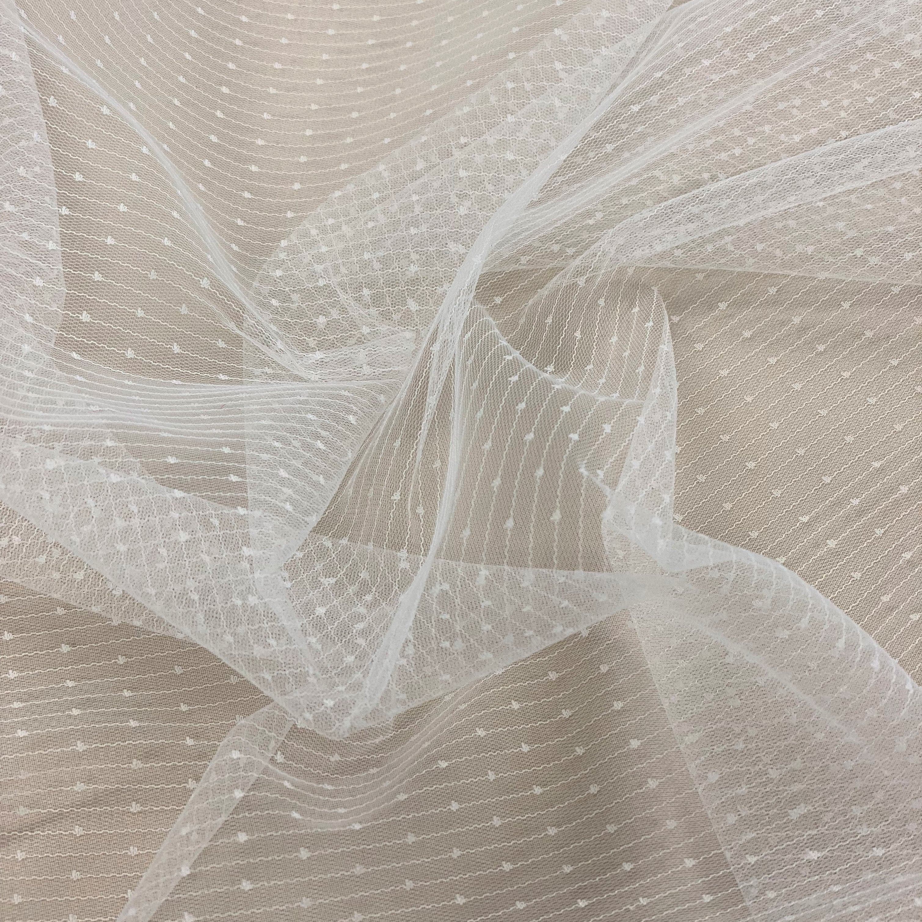 Recycled Stripe Tulle - Ivory