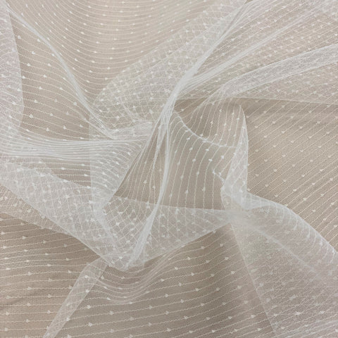 Recycled Stripe Tulle Ivory