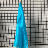 Aquamarine Satin Chiffon — lightweight and sheer with a fluid, airy drape and a smooth satin luster finish, 100% mulberry silk, 140cm wide
