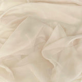 Seashell Satin Chiffon — lightweight and sheer with a fluid, airy drape and a smooth satin luster finish, 100% mulberry silk, 140cm wide