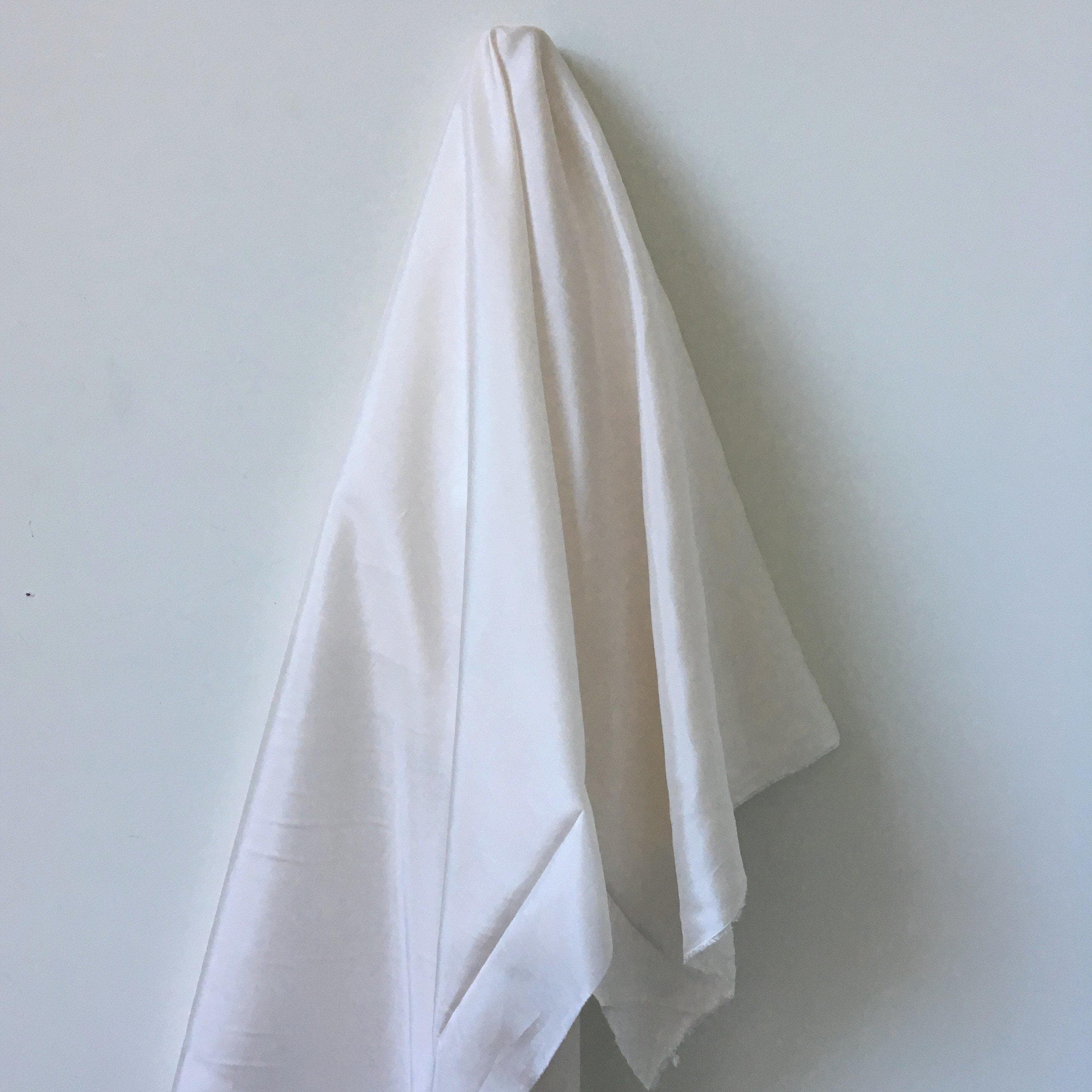 Seashell Habotai — soft with a light, airy drape and a smooth satin finish, 100% mulberry silk, 140cm wide