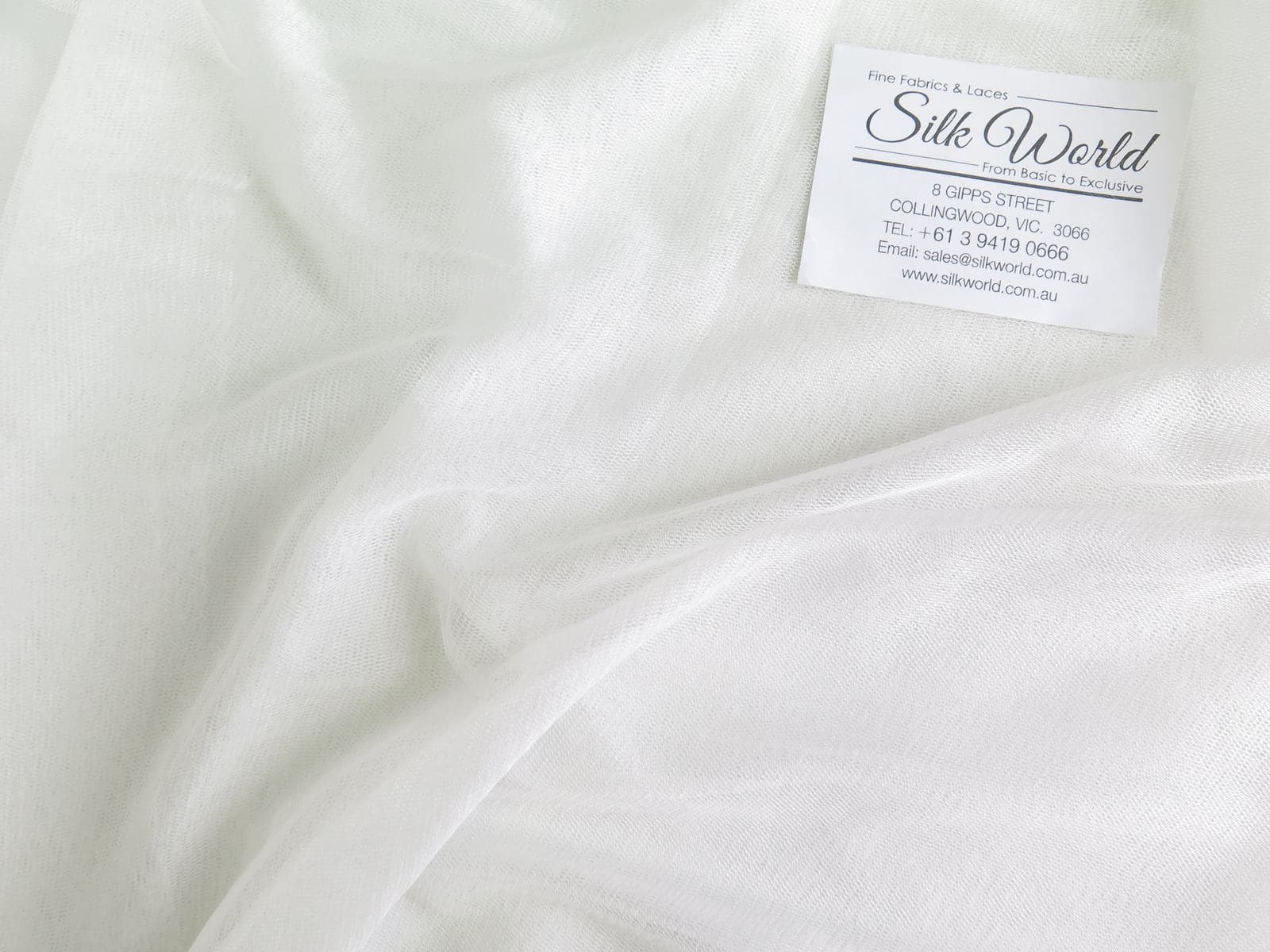 Ivory Silk Tulle — soft, 84% silk 16% polyamide, 180cm wide