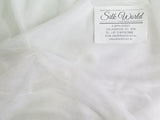 White Silk Tulle — soft, 84% silk 16% polyamide, 180cm wide
