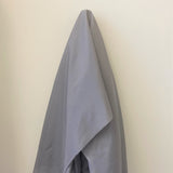 Gunmetal Silk Cotton Voile — lightweight with a soft drape, a subtle texture and a low-sheen luster finish, 30% mulberry silk, 70% cotton, 137cm wide
