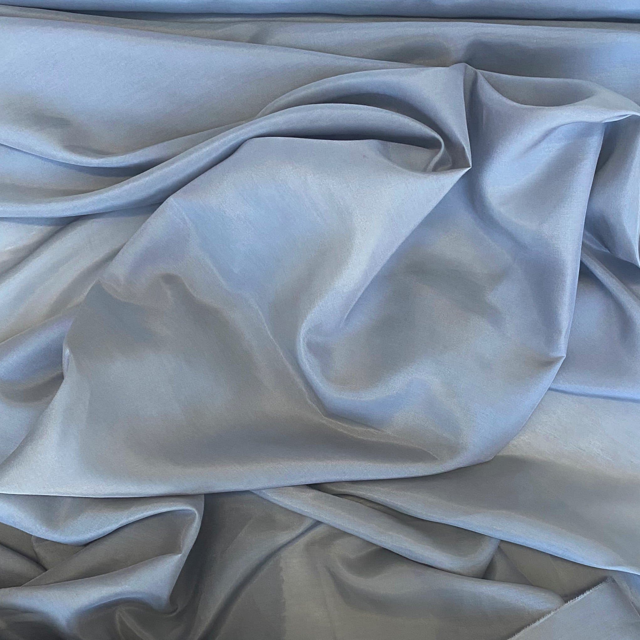 Gunmetal Silk Cotton Voile — lightweight with a soft drape, a subtle texture and a low-sheen luster finish, 30% mulberry silk, 70% cotton, 137cm wide