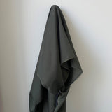 Khaki Silk Cotton Voile — lightweight with a soft drape, a subtle texture and a low-sheen luster finish, 30% mulberry silk, 70% cotton, 137cm wide