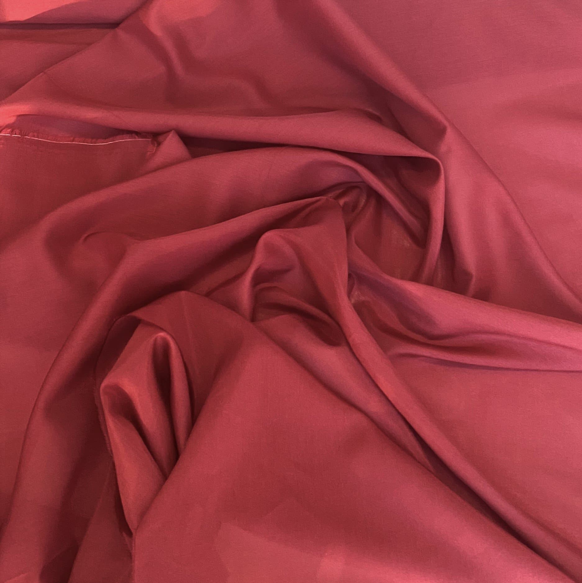 Rust Silk Cotton Voile — lightweight with a soft drape, a subtle texture and a low-sheen luster finish, 30% mulberry silk, 70% cotton, 137cm wide