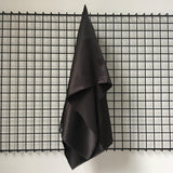 Slate Sandwash Satin — lightweight and soft with a smooth luster satin finish, 100% mulberry silk, 140cm wide