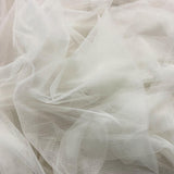 Ivory Soft Tulle — lightweight and soft, 100% polyester, 300cm wide