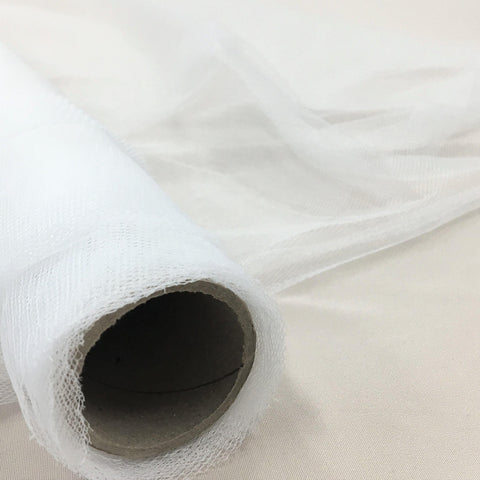 Soft Tulle Silk White
