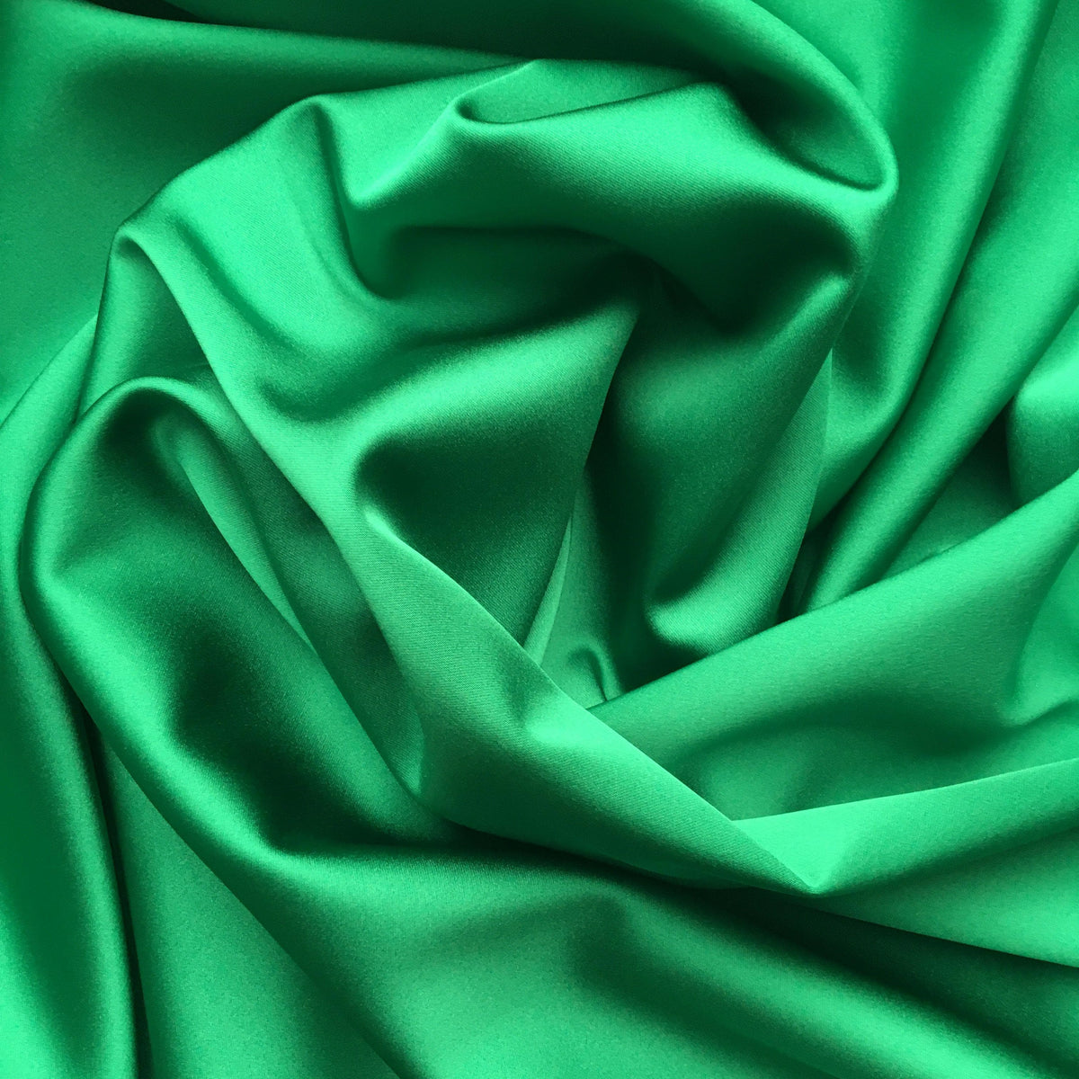 Stretch Polyester Satin - Emerald