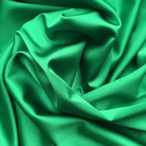 Stretch Polyester Satin Emerald