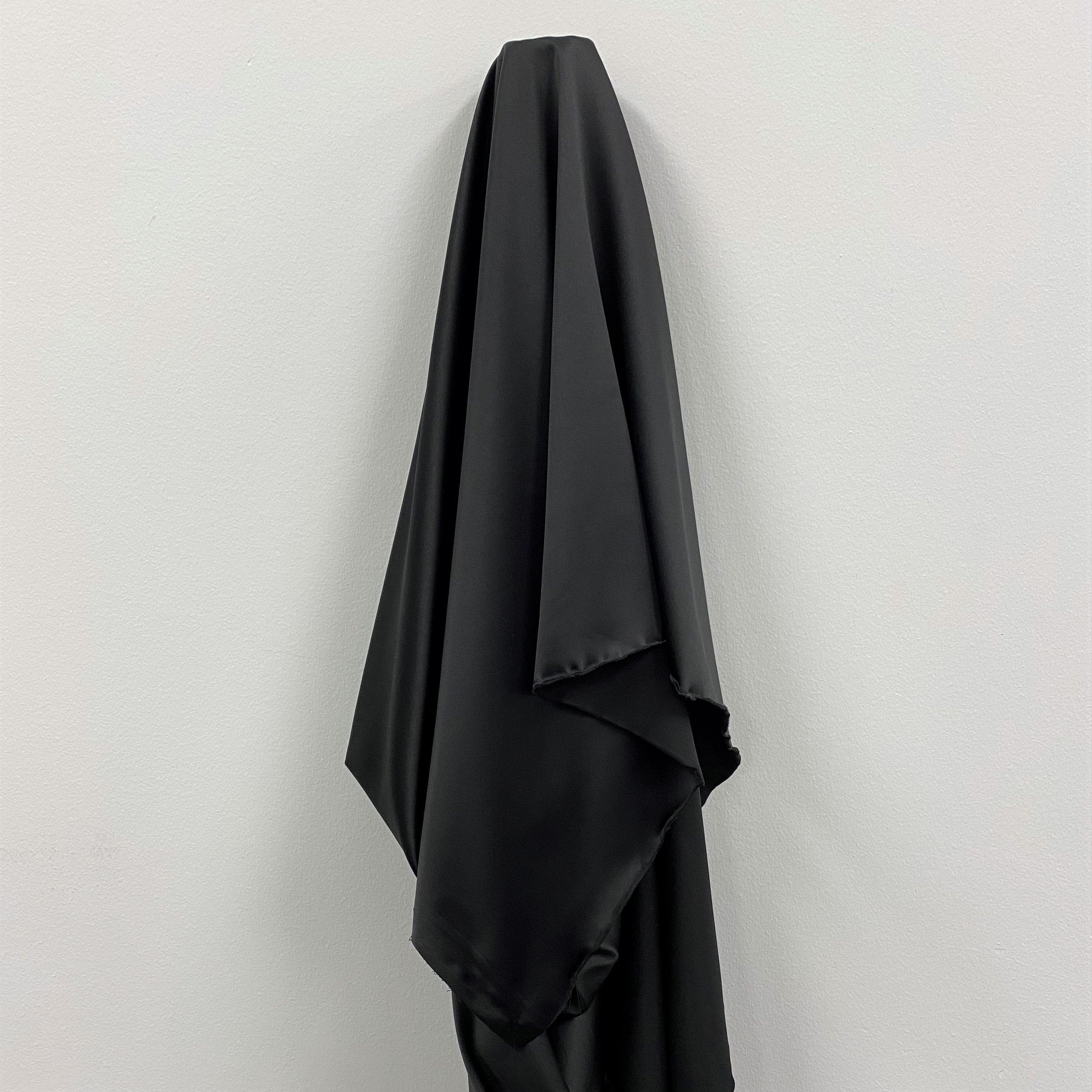 Stretch Polyester Lining Black