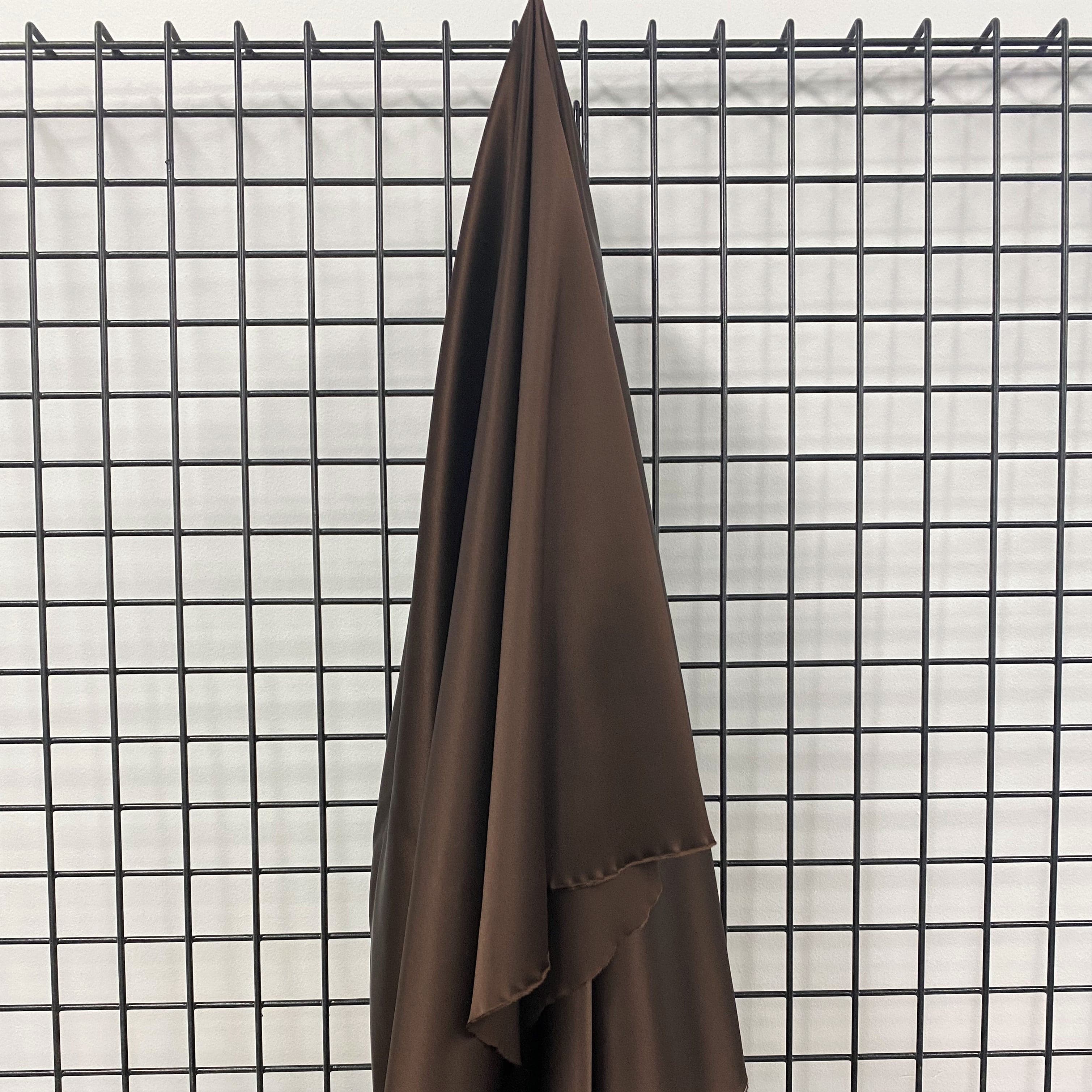 Stretch Silk Satin - Chocolate