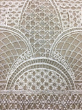 Geometric Embellished Tulle (Sw1200b) Ivory