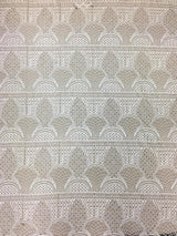 Ivory Geometric Embellished Tulle — featuring geometric motifs and hand-beading, 100% nylon, 120cm wide