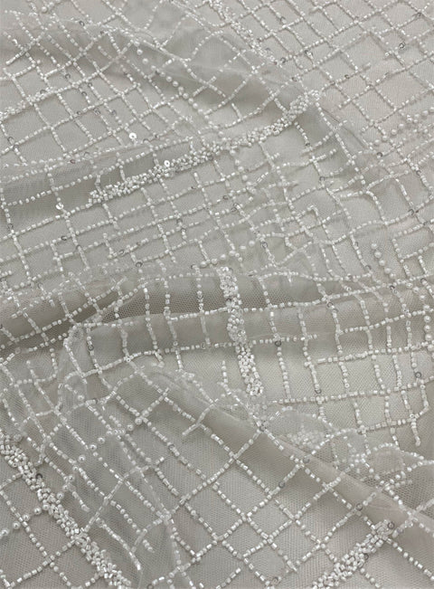 Remnant Beaded Crosshatch Design (SW1366) 1/Ivory