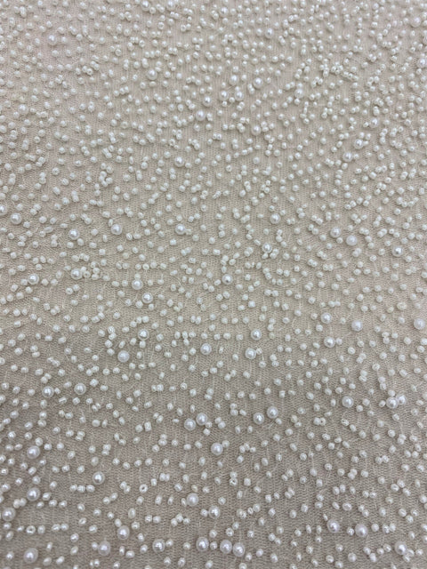 Beaded Tulle (SWDot) Ivory