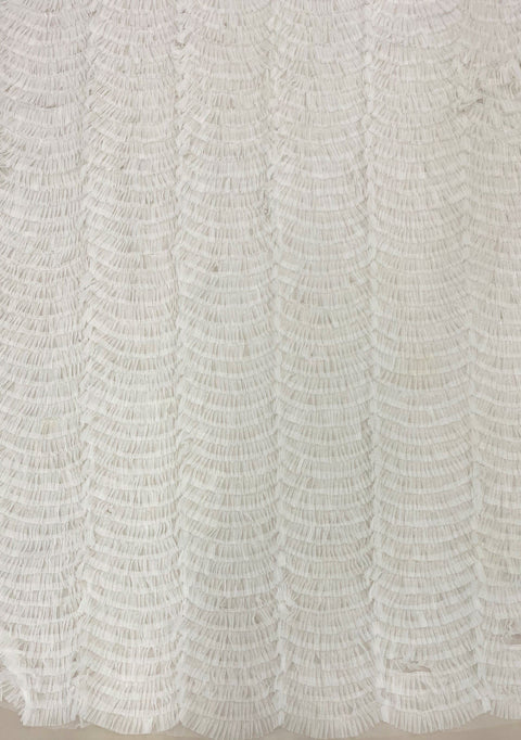Ruffled Tulle (V17113) White