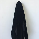 Black Silk Velvet — featuring a low-sheen nap with a soft drape, in silk and rayon, 135cm wide