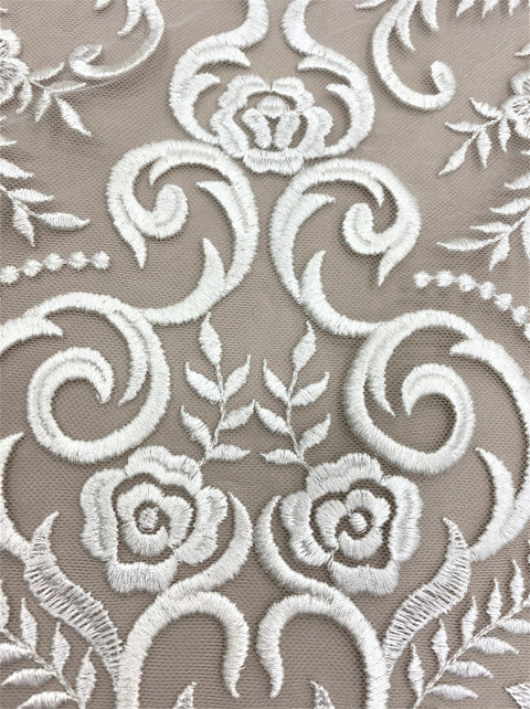 Embroidered Tulle (VJ12101) Ivory