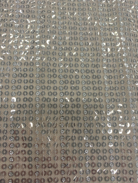 Sequined embroidered Tulle (VJ128522) Silver