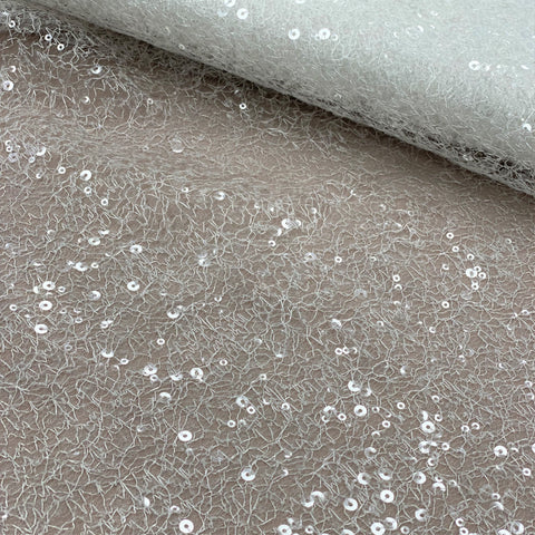 Sequinned Mesh VJ21135 Ivory