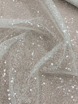 Sequinned Mesh VJ21135 Ivory