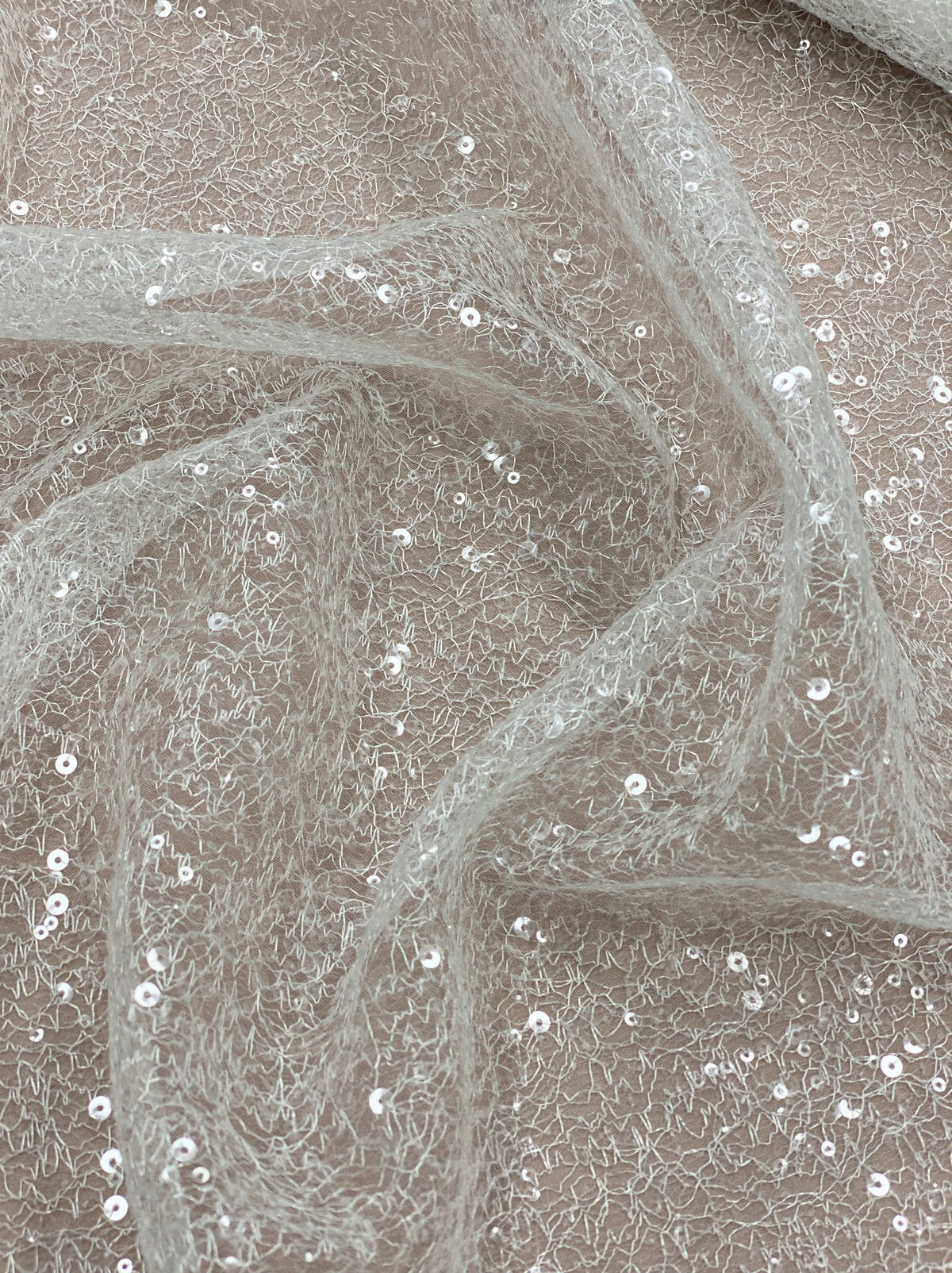 Spiderweb Embellished Mesh (VJ21135) - Ivory