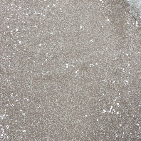 Sequinned Mesh VJ21135 Ivory