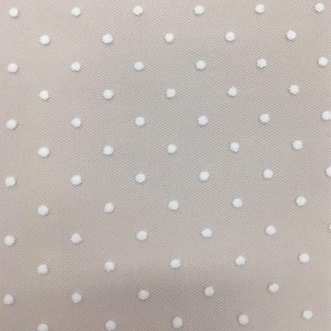 Flocked hail spot tulle (VJ37) Ivory