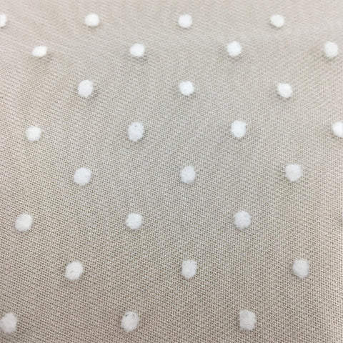 Flocked hail spot tulle (VJ37) Ivory