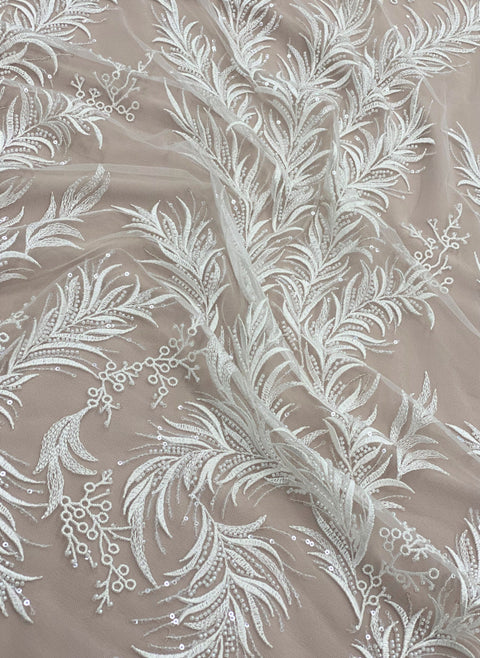 Embroidered Tulle (VJ66147) Ivory