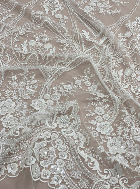 Embellished Tulle (VJ96039) Ivory