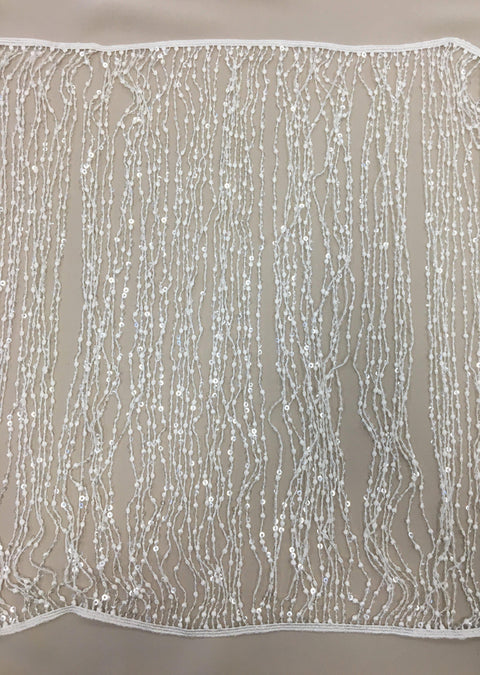 Beaded fringe (W-13427) Ivory