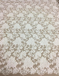 Floral laser cut embroidery (W31200) Ivory