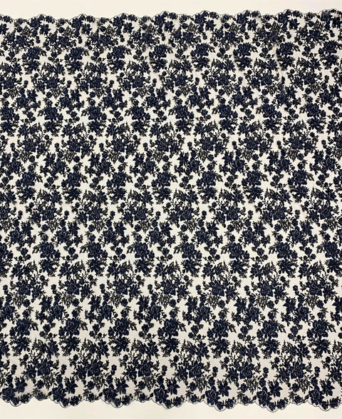 3D Floral Tulle  (W31314) Navy