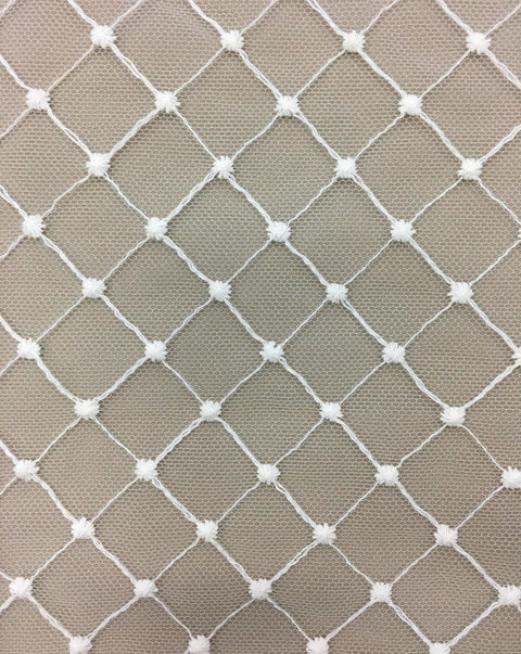 Lattice Embroidery (W3407) Ivory