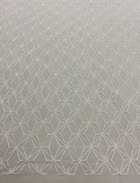 Beaded Tulle (W34822) Ivory