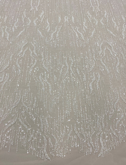 Embellished Tulle (W35112) Ivory