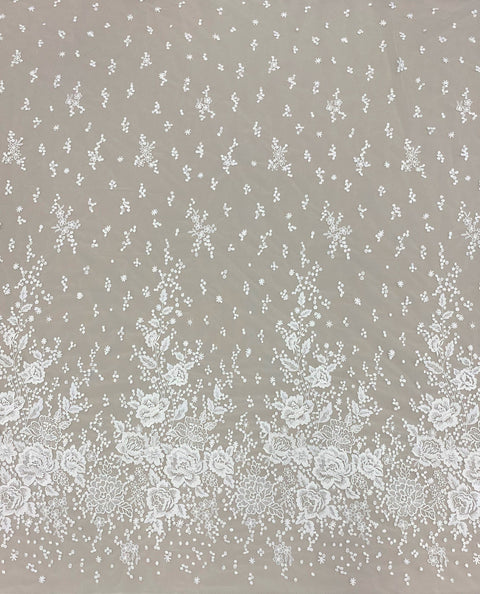 Embroidered Tulle (W52628) Ivory